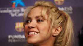 La cantante Shakira, en el acto solidario en el Camp Nou / EFE