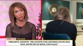 María Patiño en la entrevista a la amante de Antonio David /TELECINCO