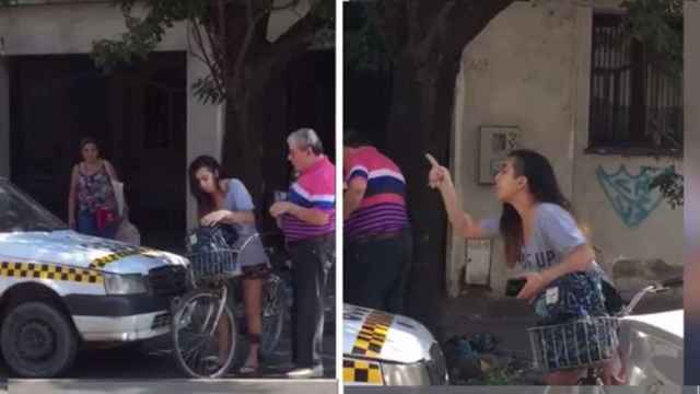 El momento en que la joven pide al taxista que le pida disculpas