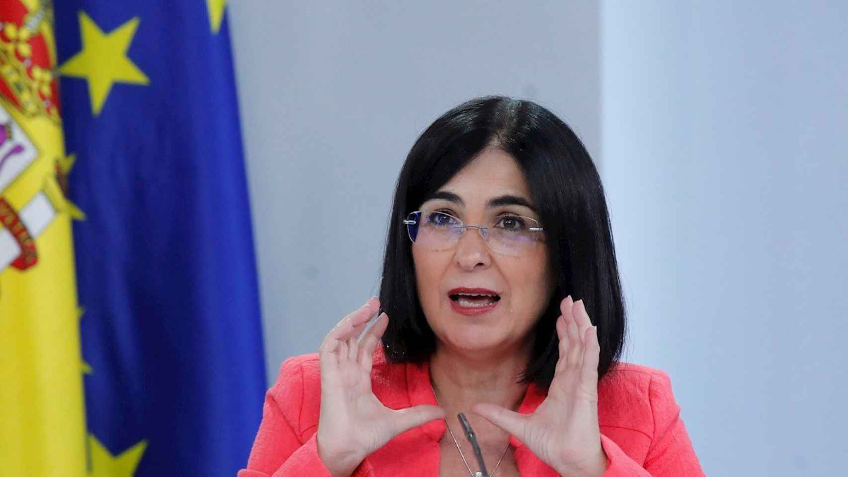 La ministra de Sanidad, Carolina Darias, en rueda de prensa / EFE