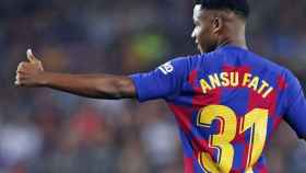 Ansu Fati durante el partido contra el Villarreal / FC Barcelona