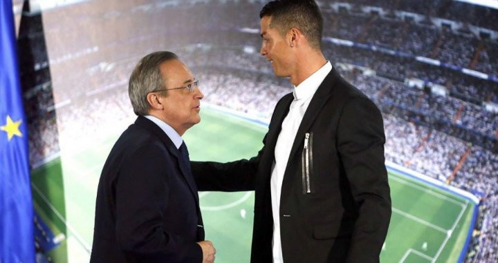 Una foto de archivo de Cristiano Ronaldo y Florentino Pérez / EFE