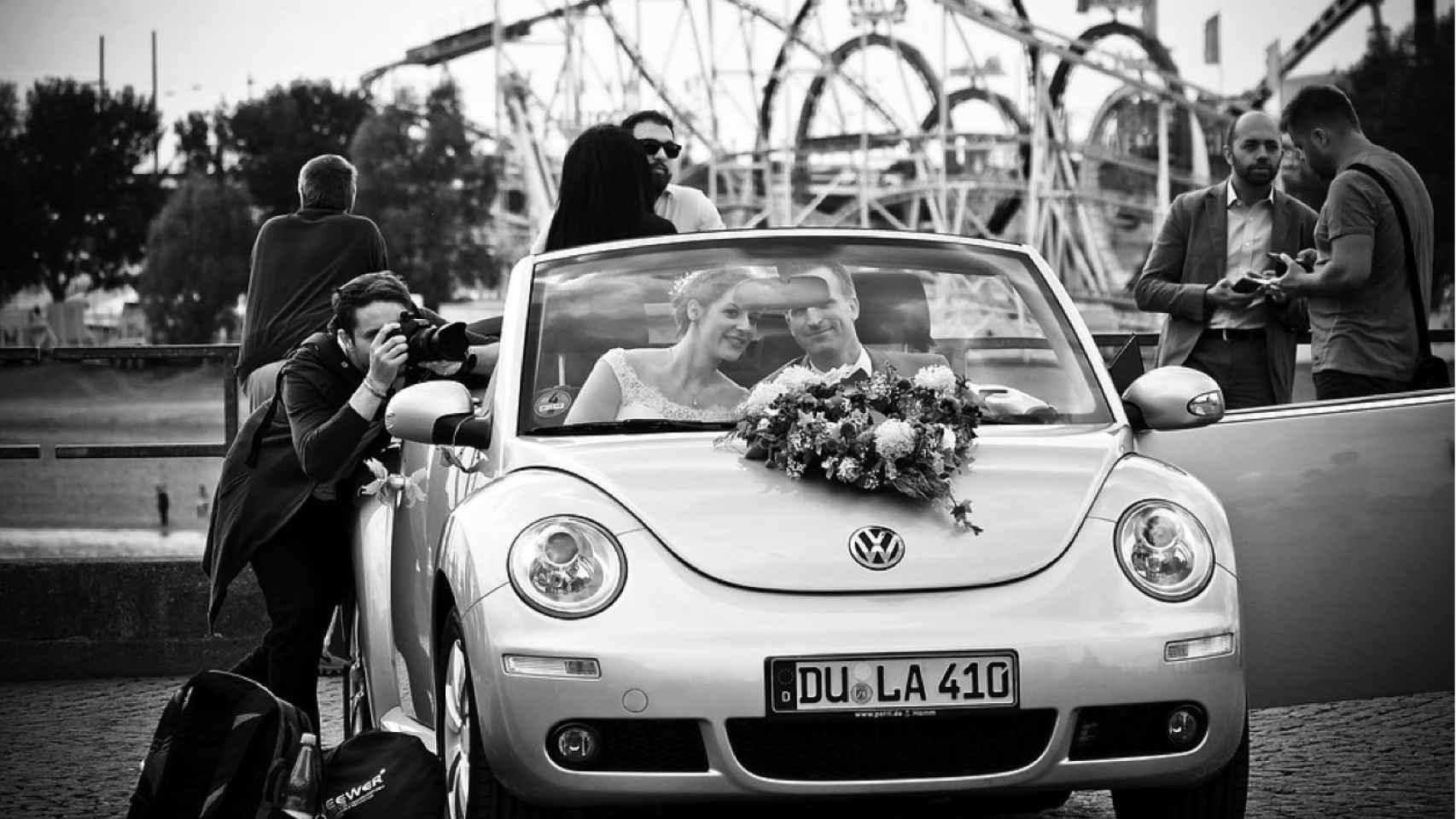 Un fotógrafo profesional de boda consigue imágenes originales de unos novios