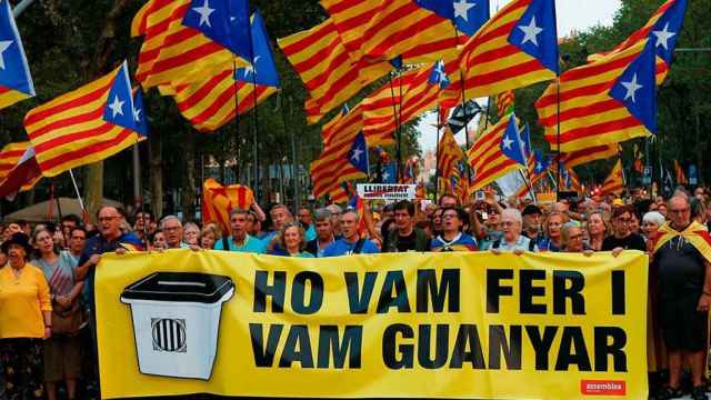 Manifestación independentista en Barcelona con motivo del segundo aniversario del 1-O / EFE