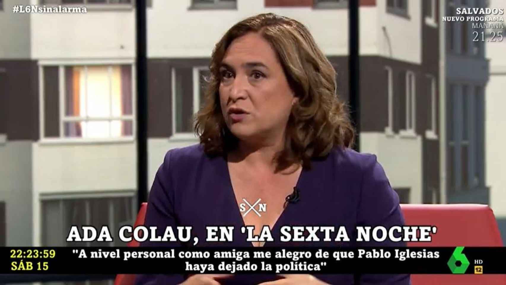 Ada Colau en una entrevista en La Sexta Noche / LA SEXTA