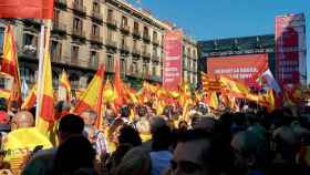 Manifestación constitucionalista convocada por Societat Civil Catalana en 2017 tras el 1-O / EP