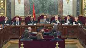 Imagen del tribunal que preside el juicio del 'procés', que preside Manuel Marchena, que dirime el delito de rebelión / EFE