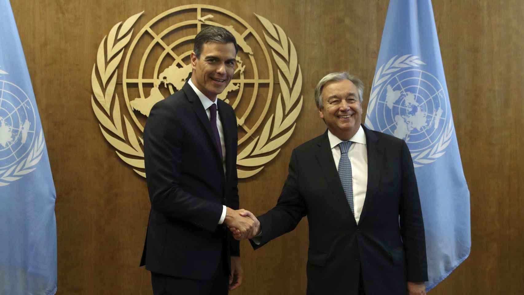 El presidente el Gobierno, Pedro Sánchez, y el secretario general de la ONU, Antonio Guterres / EFE