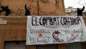 Una foto de la acción de los independentistas en la subdelegación del gobierno en Girona / La Forja
