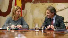 La vicepresidenta y el vicepresidente de la Generalitat en funciones, Neus Munté y Artur Mas, en la reunión del Consell Executiu.