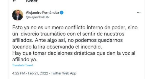 Mensaje del líder del PPC, Alejandro Fernández / TWITTER