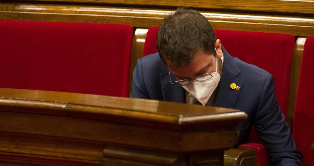 Aragonès, en el Parlament