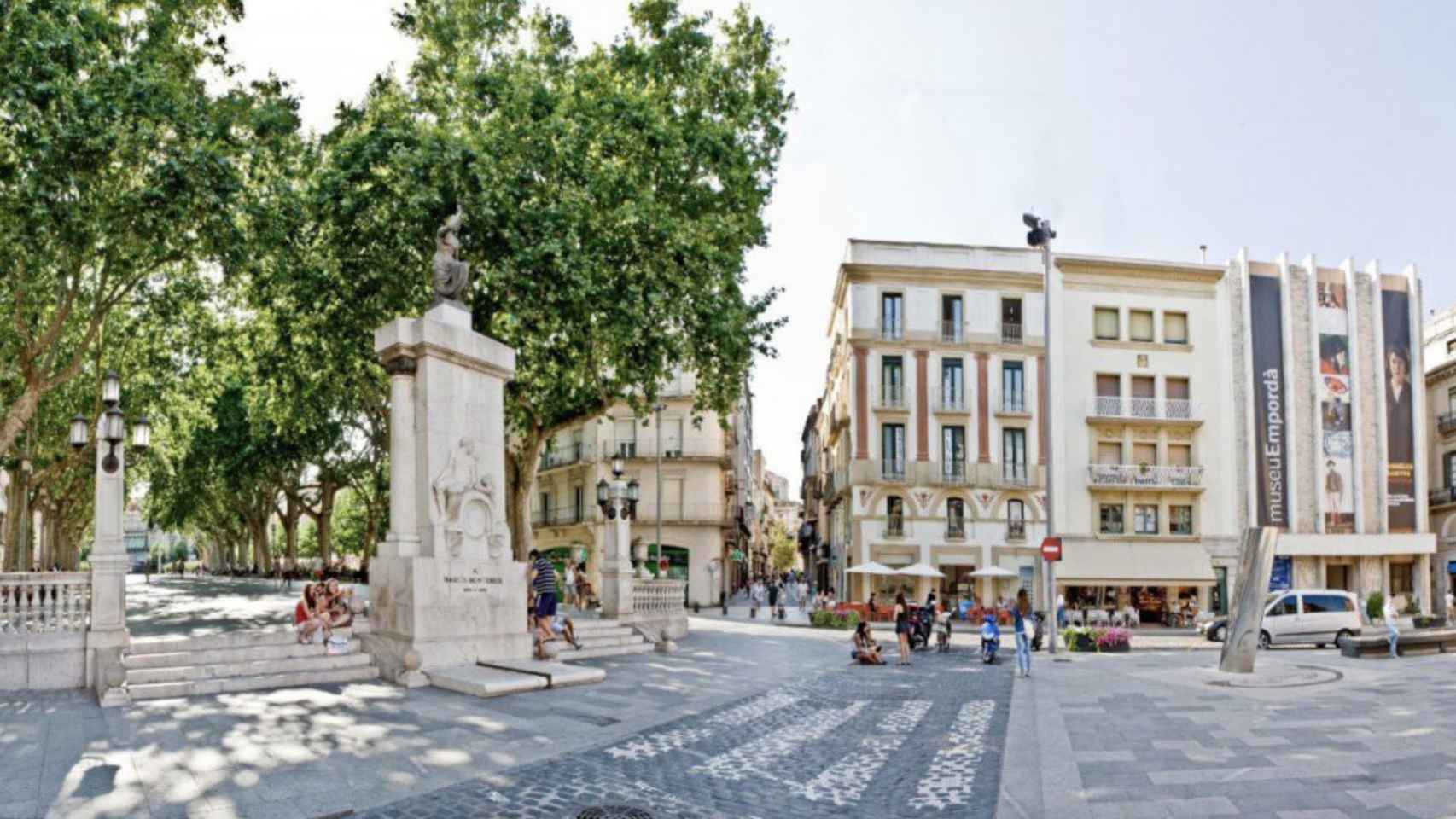 Rambla de Figueres, donde el asesino confeso cometió el crimen en abril de 2019 / VISIT FIGUERES