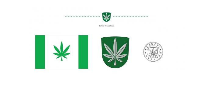 Nuevo emblema Kkanepi con la hoja de marihuana / AYUNTAMIENTO DE KANEPI