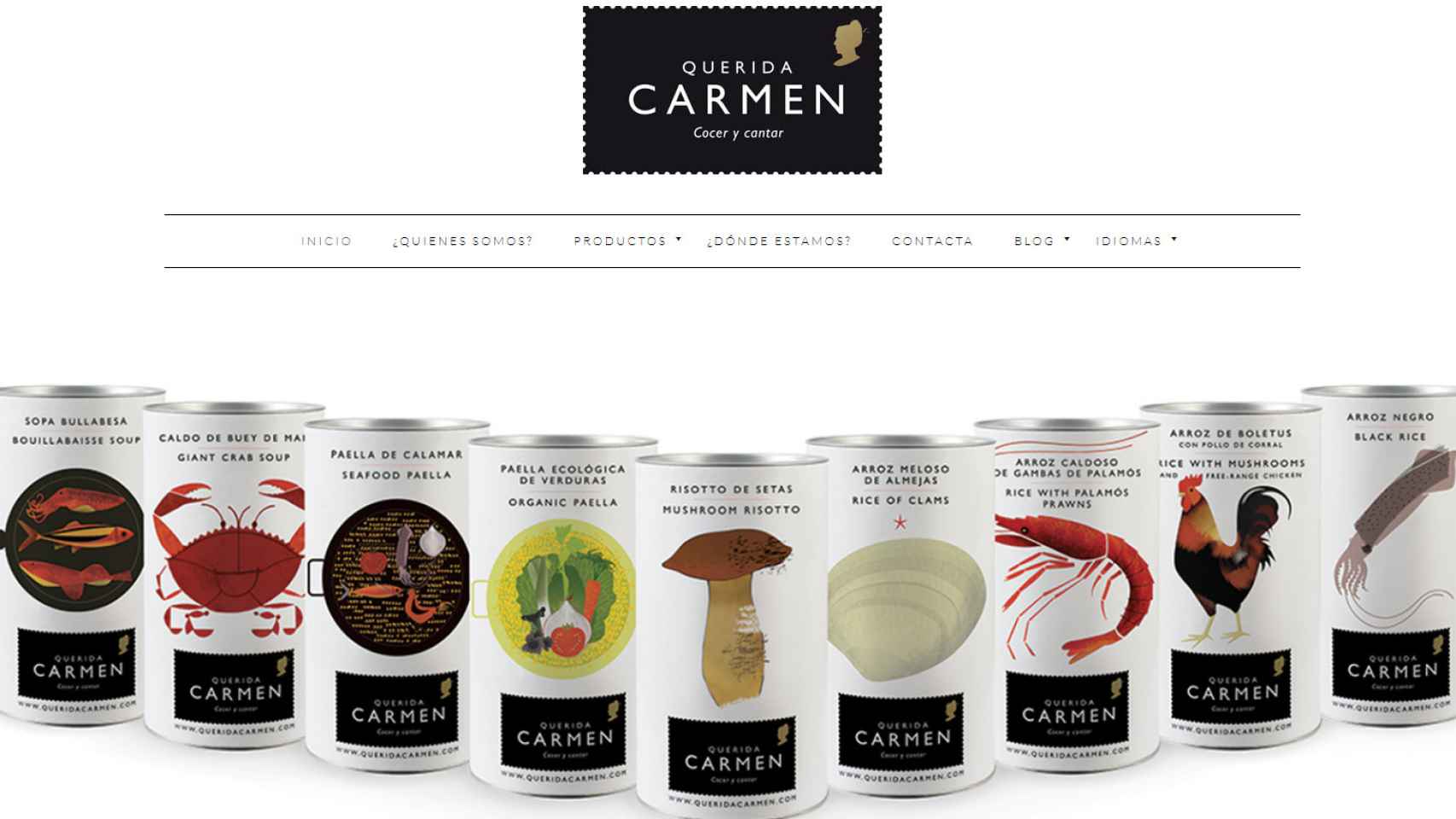 Captura de la web de BCN Gourmet, elaboradora de platos preparados con la marca Querida Carmen / CG