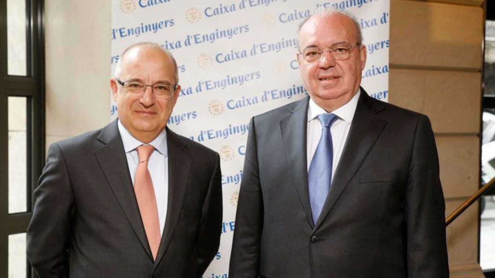 Josep-Oriol Sala, presidente de Caixa d'Enginyers y Joan Cavallé, director general de la entidad / CG