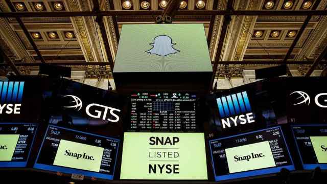 Snap, matriz de Snapchat, en las pantallas de Wall Street