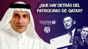 Los protagonistas de la negociación del patrocinio de Qatar en la camiseta del Barça / FOTOMONTAJE DE CG