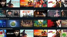 Oferta audiovisual de películas en una plataforma 'on line'