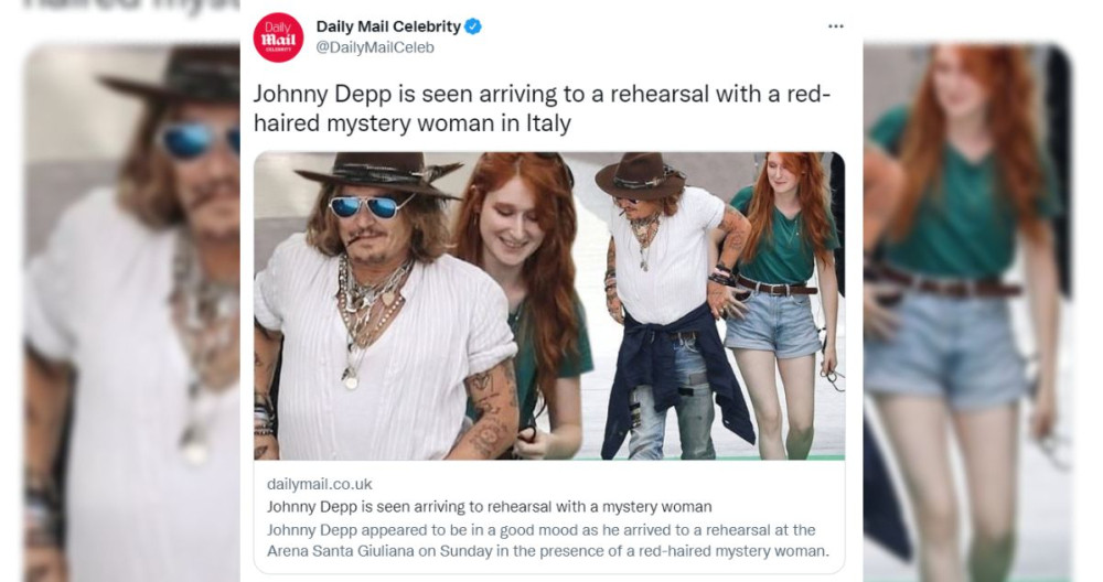 Johnny Depp con una misteriosa mujer / TWITTER