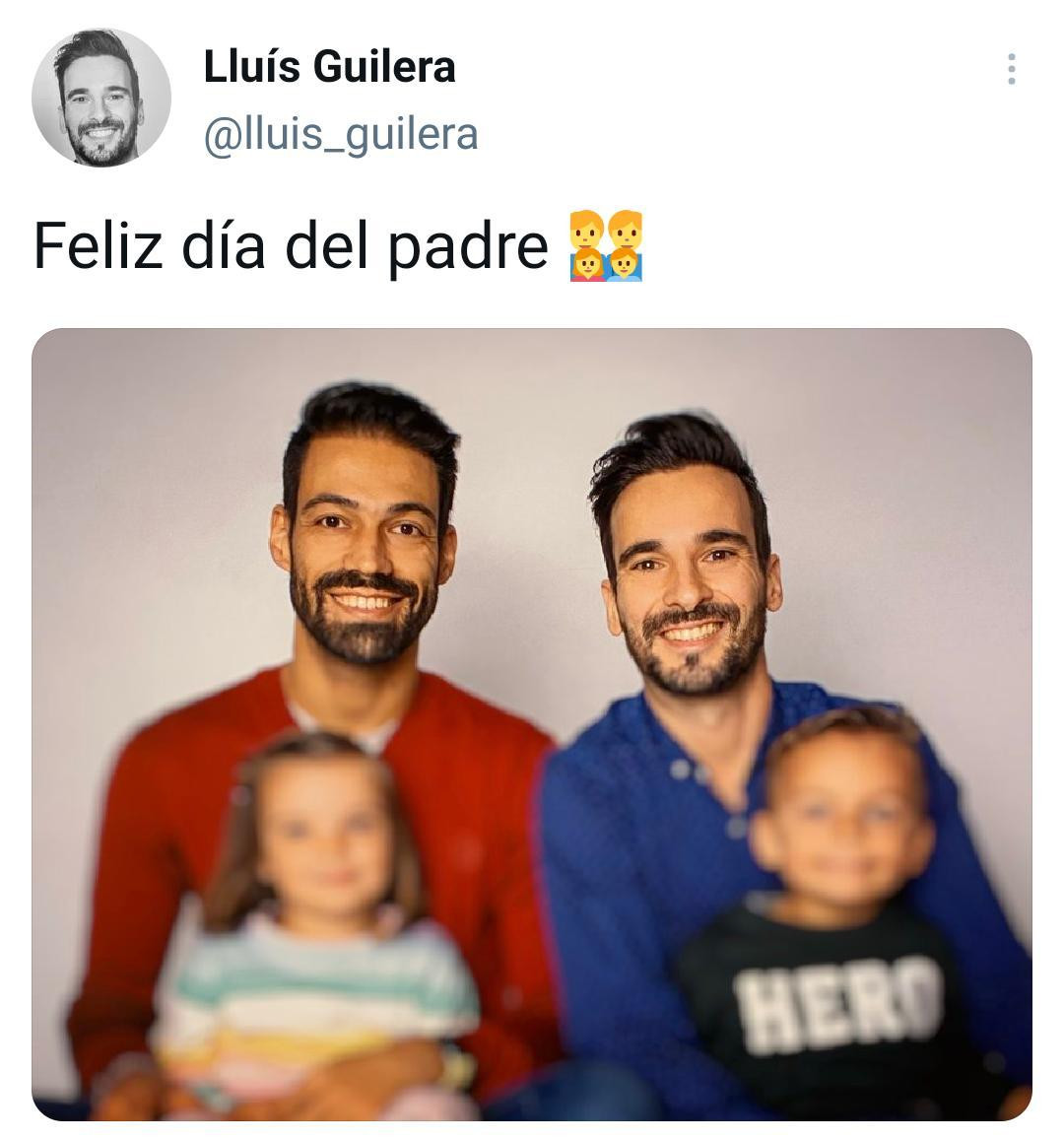 Lluís Guilera y su familia / TWITTER