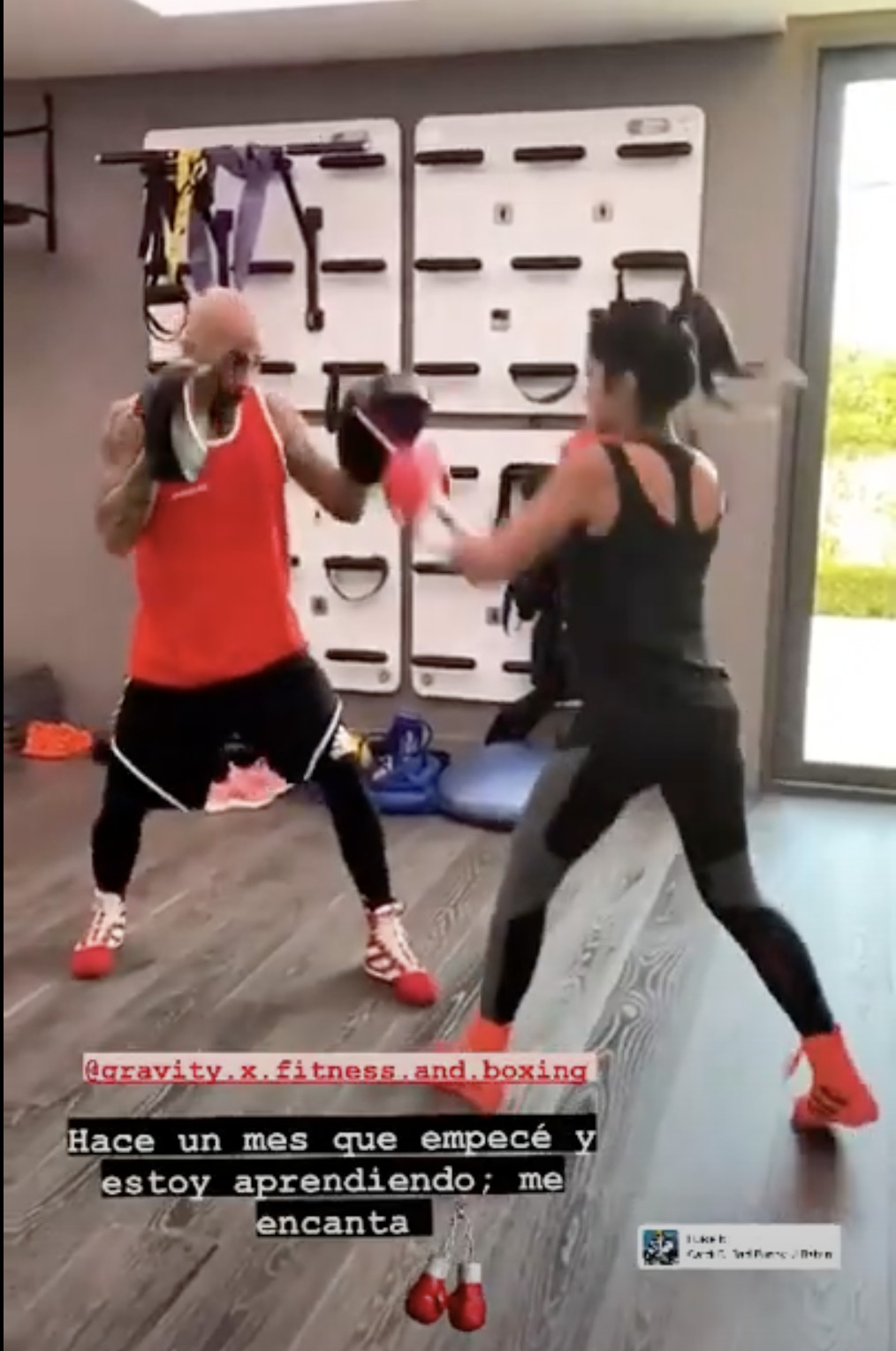 Antonella Roccuzzo practicando boxeo / INSTAGRAM