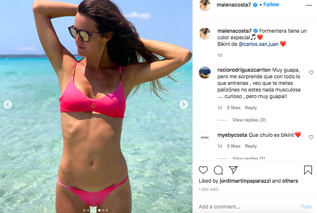 Malena Costa presume de cuerpo en bikini en las playas de Formentera / AGENCIAS