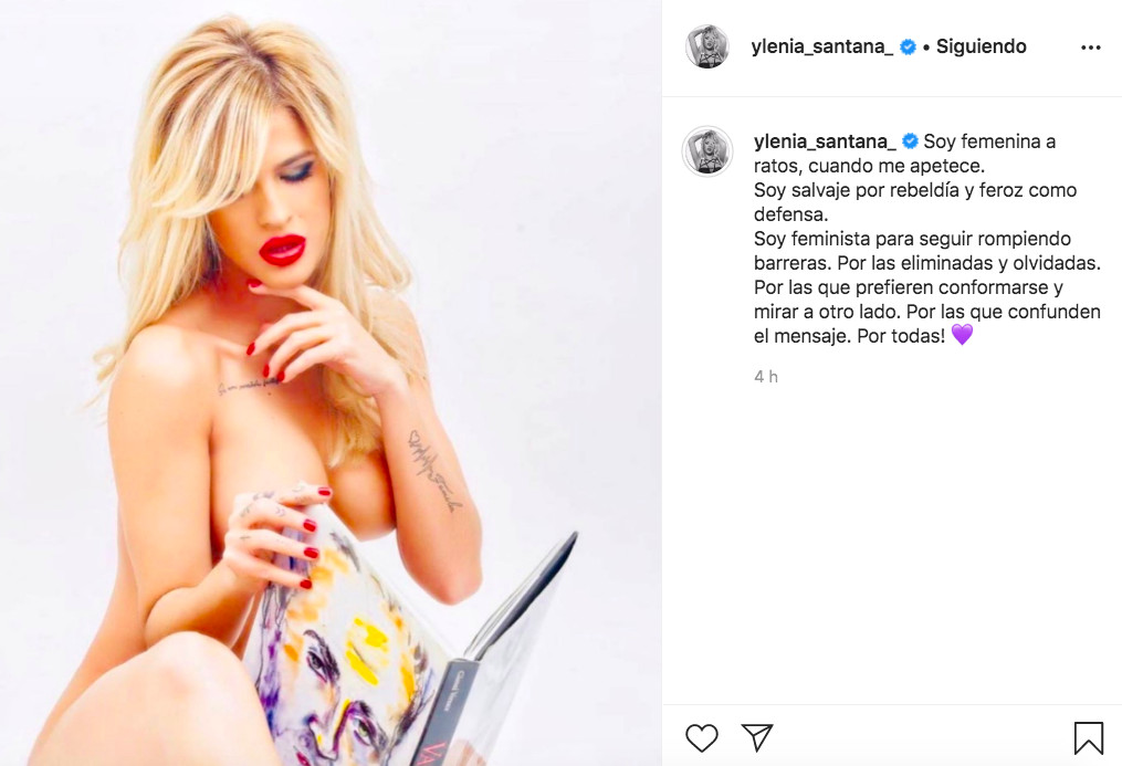 Ylenia Padilla se desnuda en sus redes sociales para celebrar el Día de la Mujer / INSTAGRAM