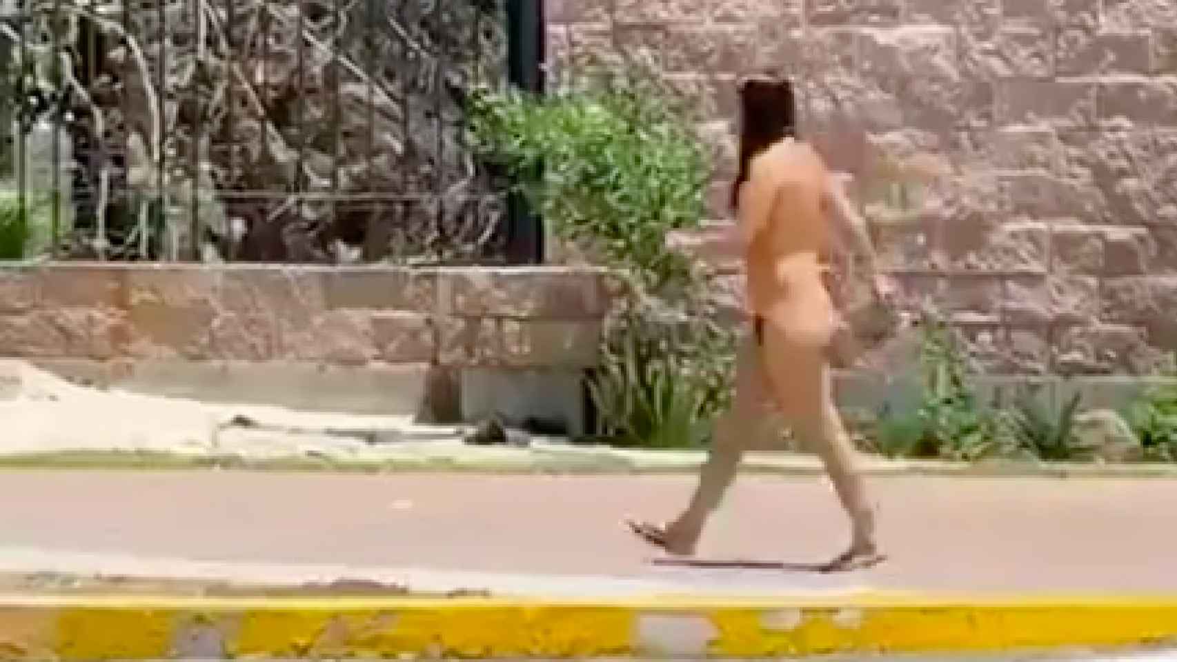 Una mujer sale a correr totalmente desnuda en plena pandemia