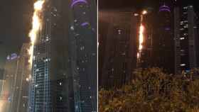 La torre 'Torch' arde en llamas en Dubái