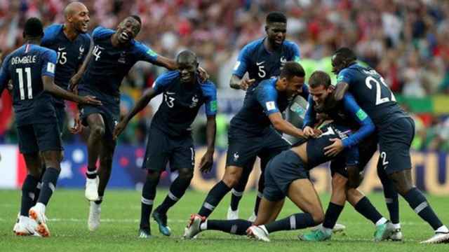 Dembelé celebrando un gol con las selección francesa / EFE