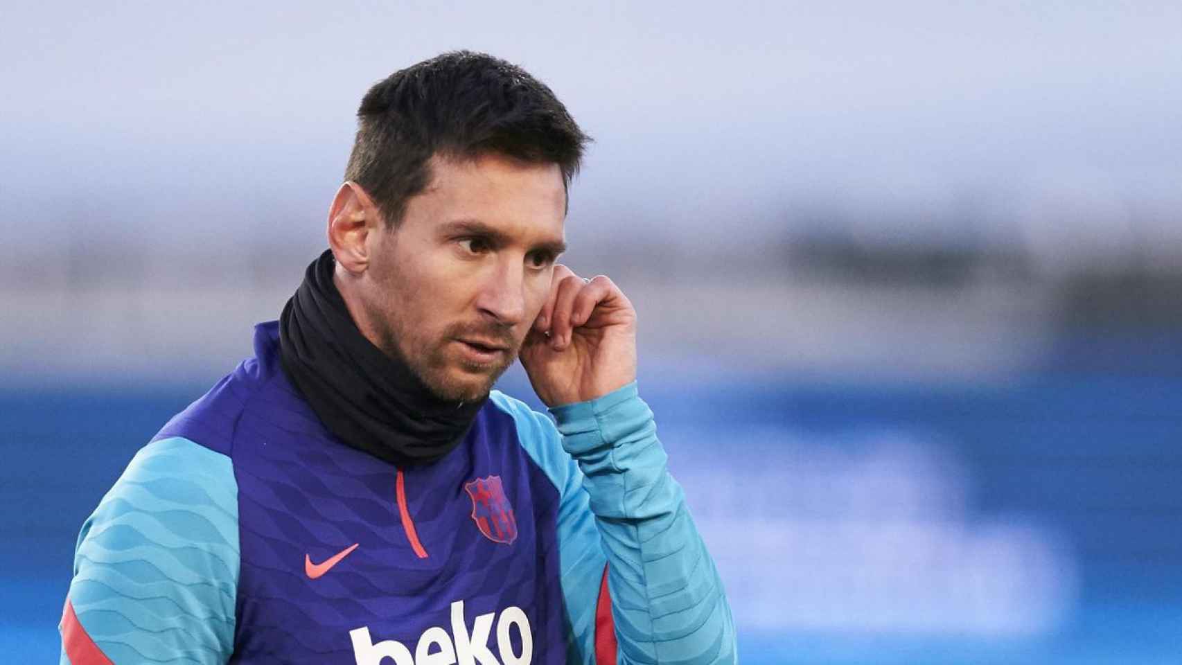 Messi, en un entrenamiento con el Barça | EFE
