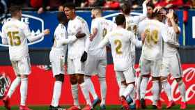 Los jugadores del Real Madrid celebrando un gol ante el Osasuna /REAL MADRID CF