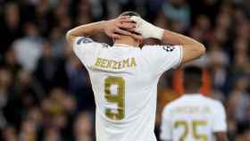 Benzema en un partido del Real Madrid / EFE