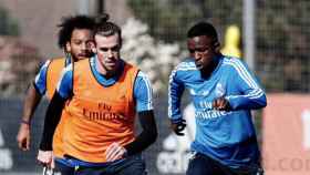 Una foto de Gareth Bale y Vinicius durante un entrenamiento del Real Madrid / RM
