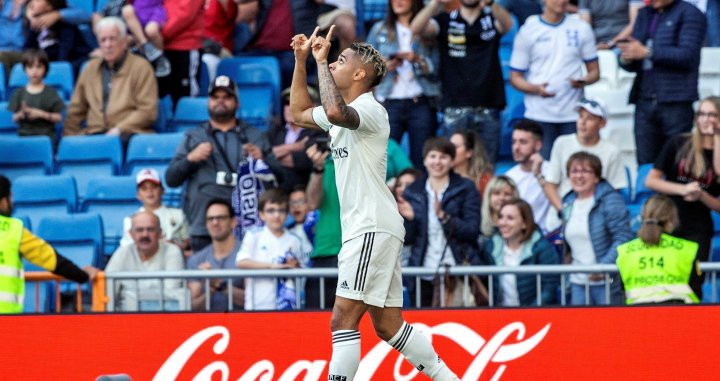 Mariano celebrando un gol con el Real Madrid / EFE