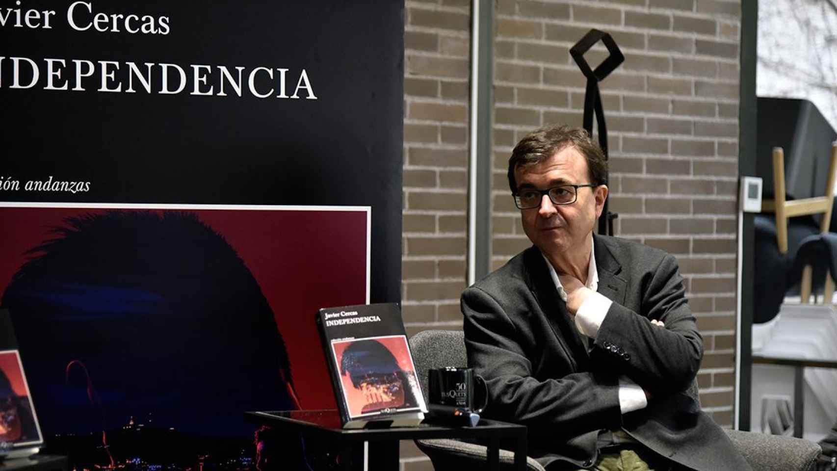 El escritor Javier Cercas en la presentación de su último libro, 'Independencia' / EUROPA PRESS