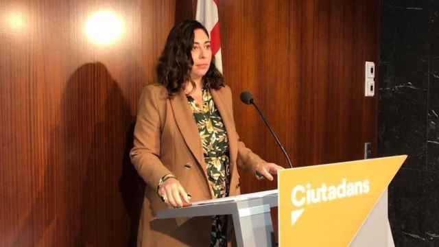 La líder de Ciudadanos en el Ayuntamiento, Luz Guilarte, valora los presupuestos de Colau / EP