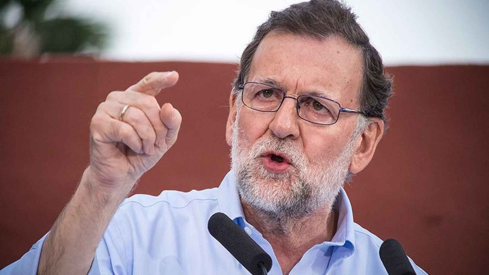 El candidato a la presidencia para el PP, Mariano Rajoy, el sábado durante un acto de campaña en Las Palmas de Gran Canaria.