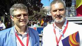 El vicepresidente primero de SCC, Joaquim Coll, y el presidente, Josep Ramon Bosch