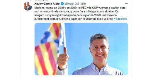 Tweet Xavier García Albiol / TWITTER