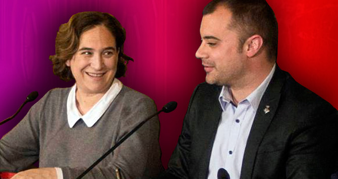 La alcaldesa de Barcelona, Ada Colau, y el exalcalde de Terrassa Jordi Ballart