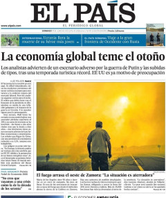Portada de El País, 19 de junio de 2022