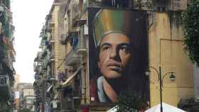Grafiti de San Genaro de Jorit Agoch en Forcella, Nápoles / EB