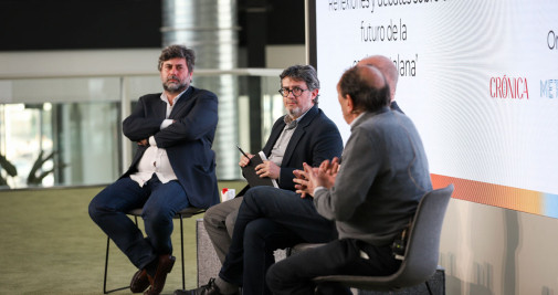 Malcolm Otero; Manel Manchón; Sergi Doria y Pepe Ribas, en el Desperta BCN / GALA ESPÍN
