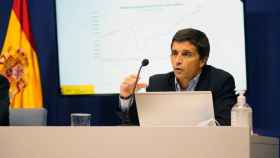 El secretario de Estado de Seguridad Social, Borja Suárez, en la rueda de prensa de presentación de paro y afiliación del mes de junio / EP