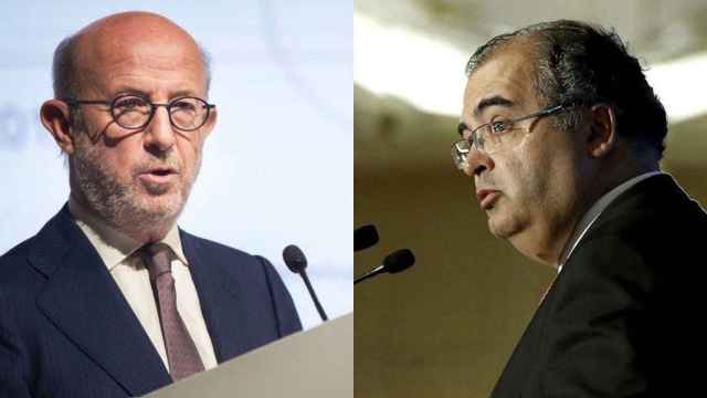 Los dos expresidentes de Banco Popular que deberán declarar en condición de investigados, Emilio Saracho (i) y Àngel Ron (d) / CG