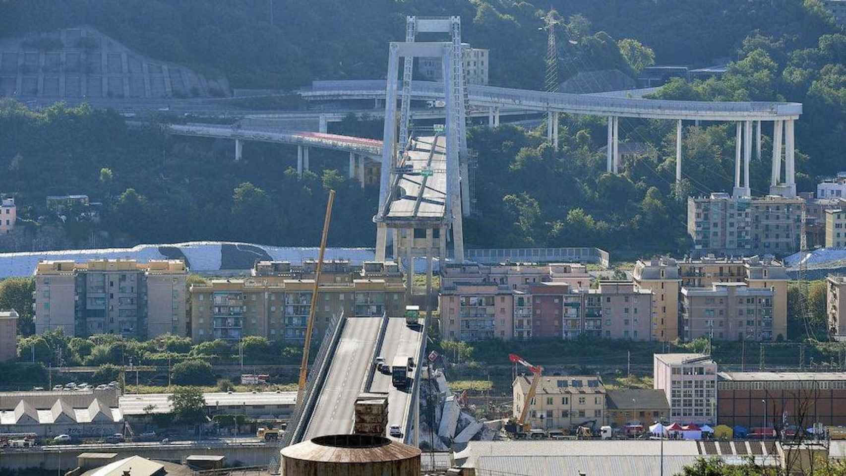 Puente de Génova, infraestructura cuya construcción fue gestionada por la multinacional Atlantia / EFE