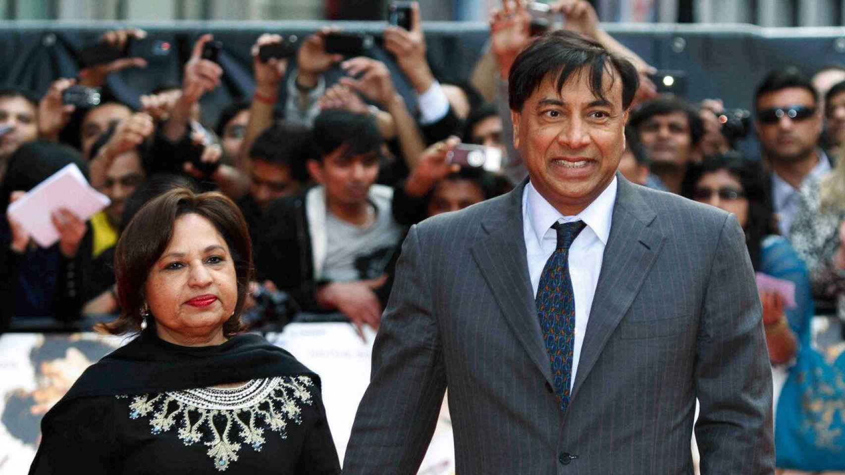 Lakshmi Mittal, dueño de Arcelor-Mittal, y su mujer