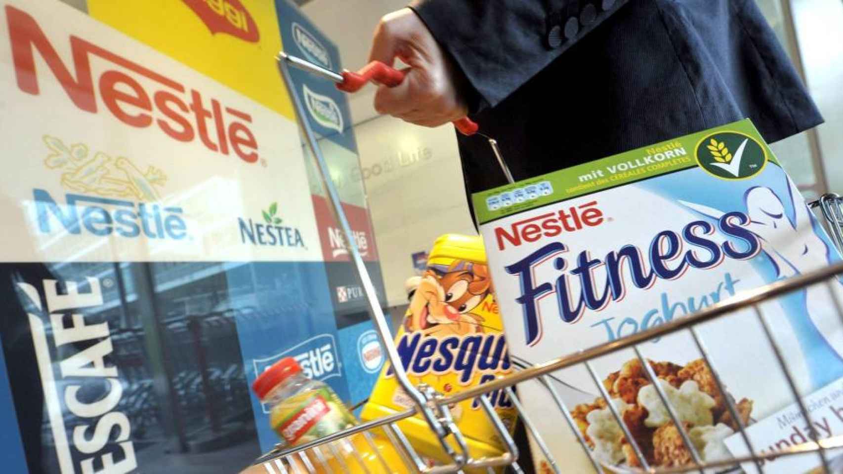Productos Nestlé de un supermercado